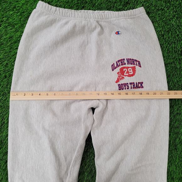 Vintage 80s Olathe North Boys Track Pants XL Gray Sweatpants - Picture 12 of 16